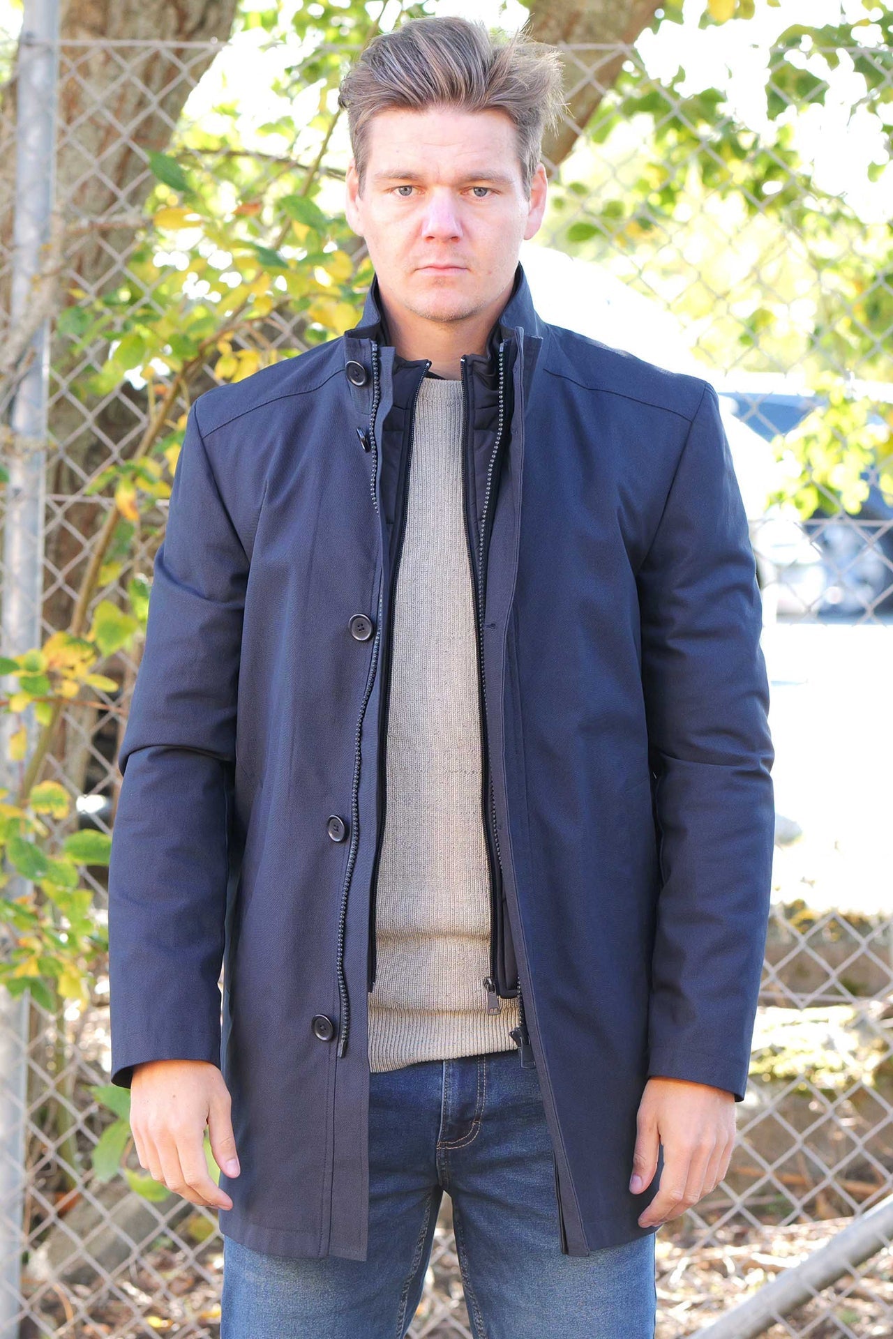 Stretch Frakke 'Vesterbrogade' - Navy