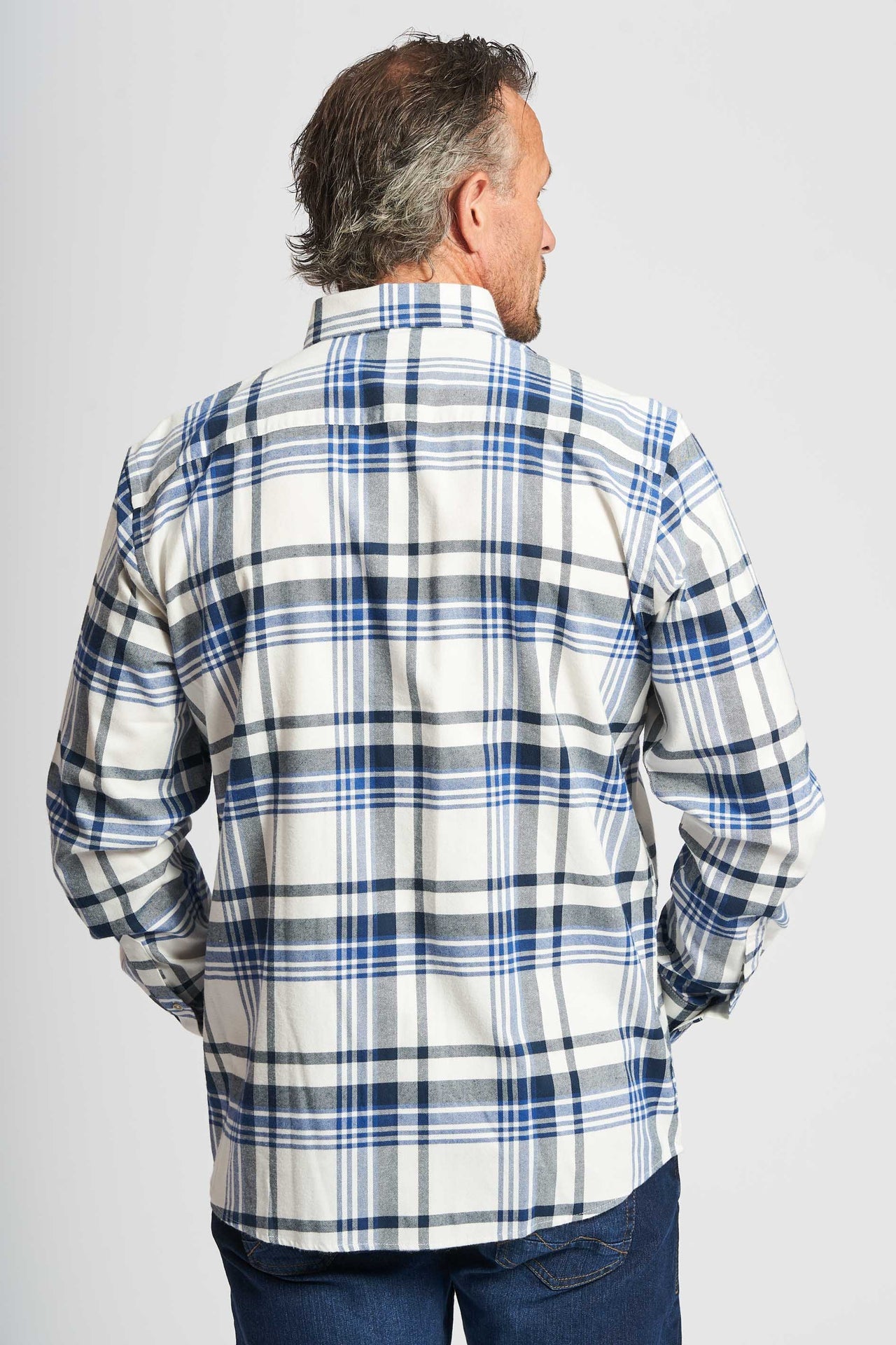 Flannel Skjorte 'Aage' - Off White Check