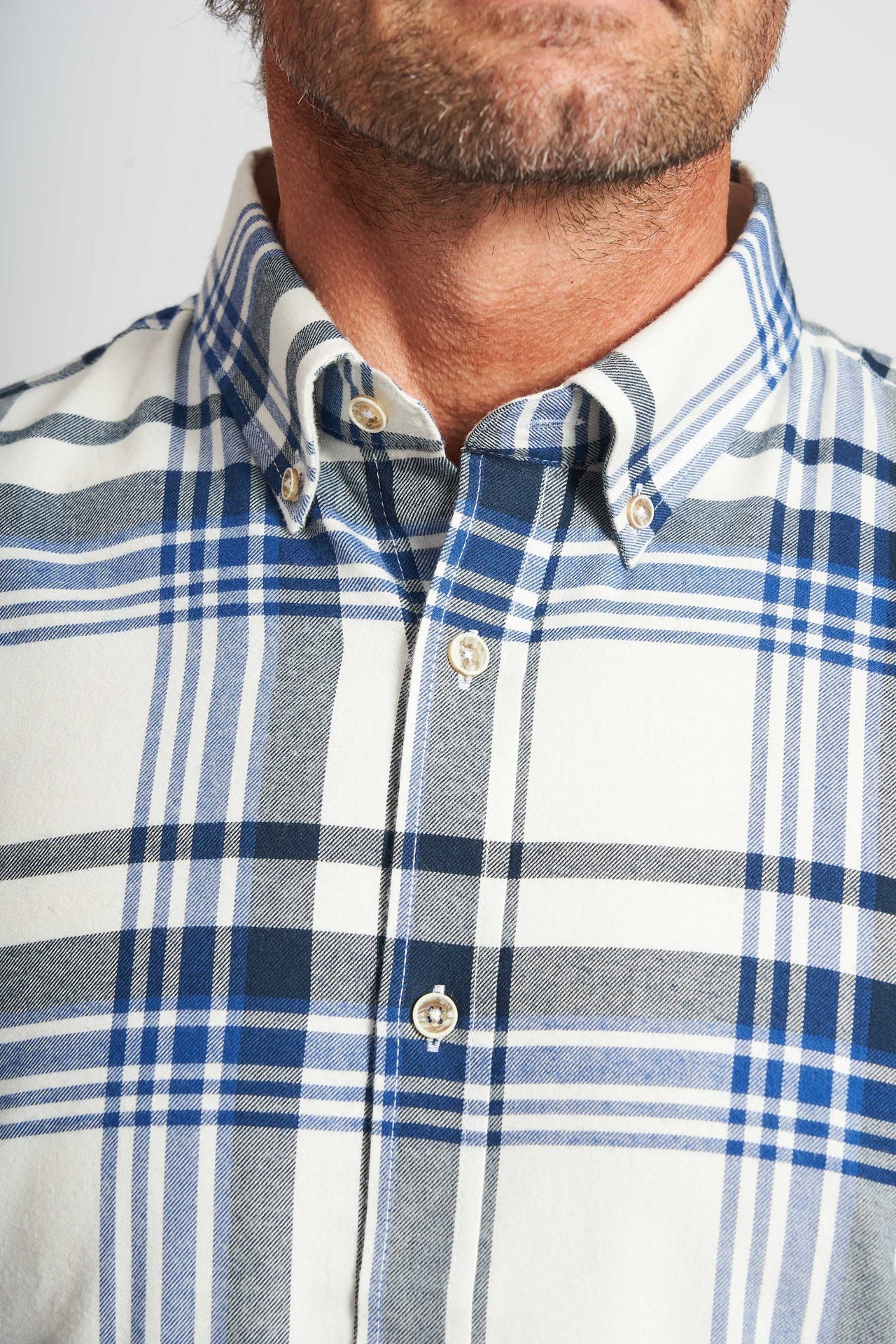 Flannel Skjorte 'Aage' - Off White Check