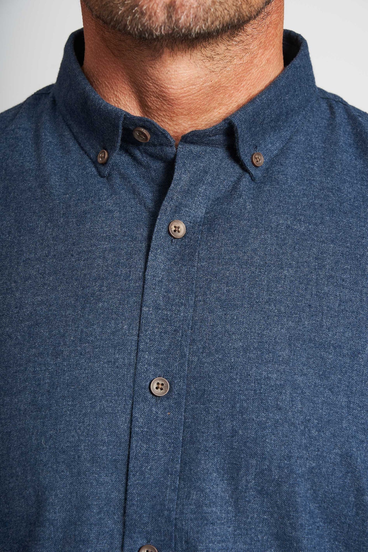 Flannel Skjorte 'Aage' - Blue Melange