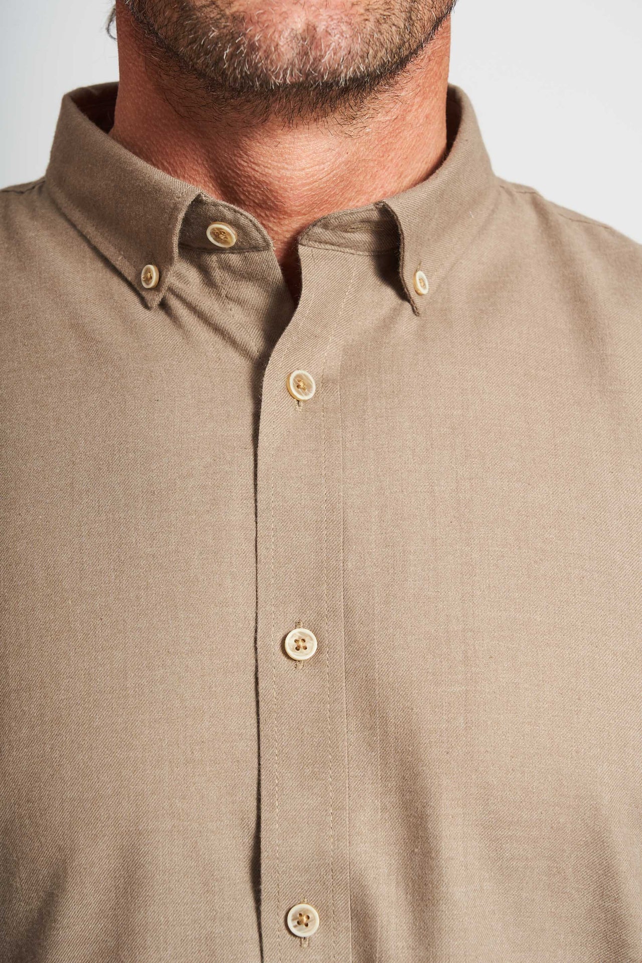 Flannel Skjorte 'Aage' - Sand Melange