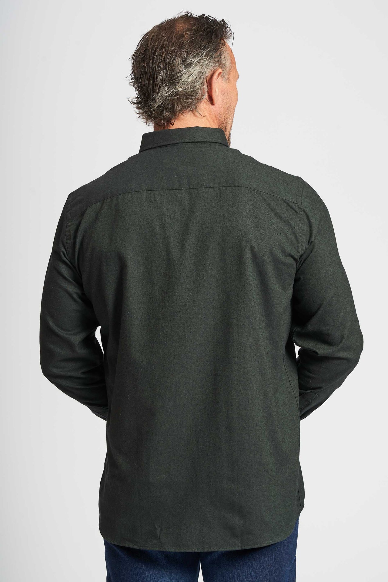 Flannel Skjorte 'Aage' - Olive Melange