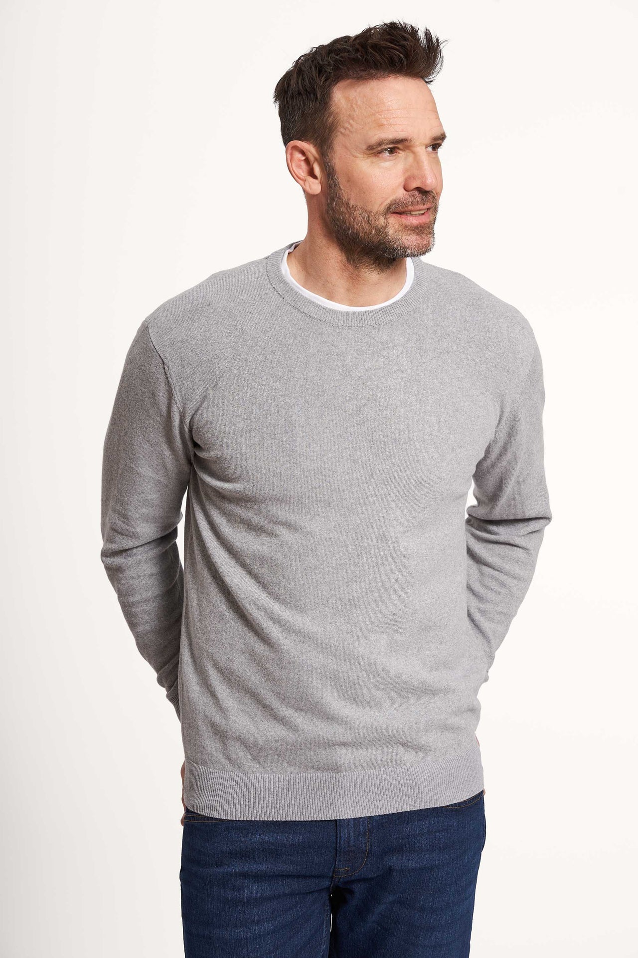 O'Neck Strik 'Haderslev' - Grey Melange