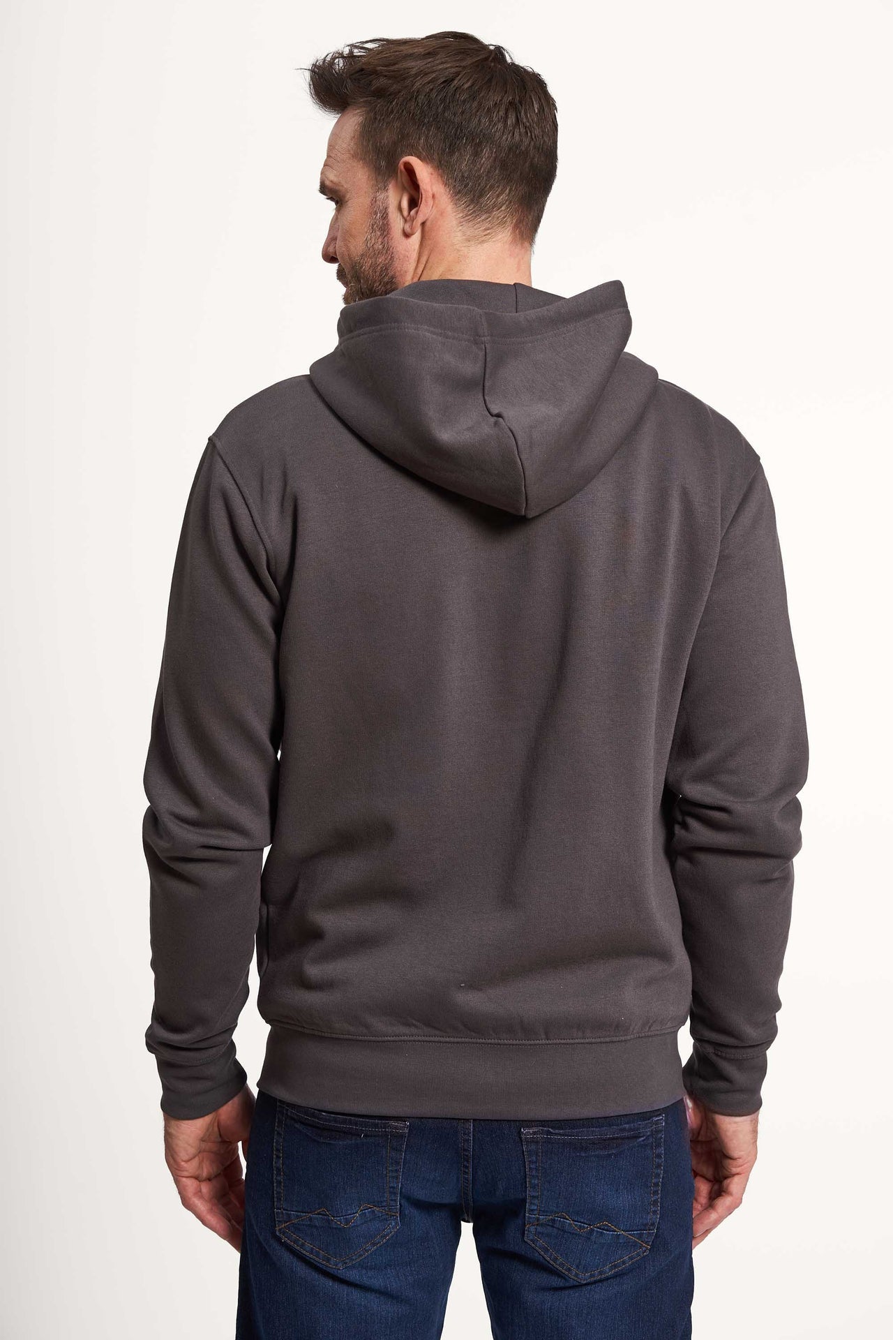Sweat Cardigan 'Trige' - Dark Cement