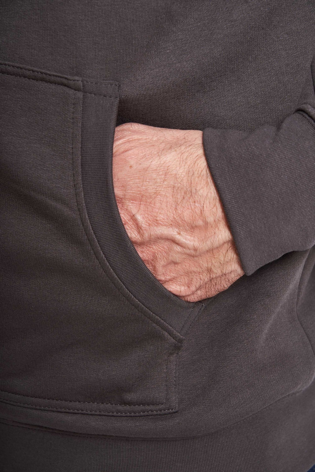 Sweat Cardigan 'Trige' - Dark Cement