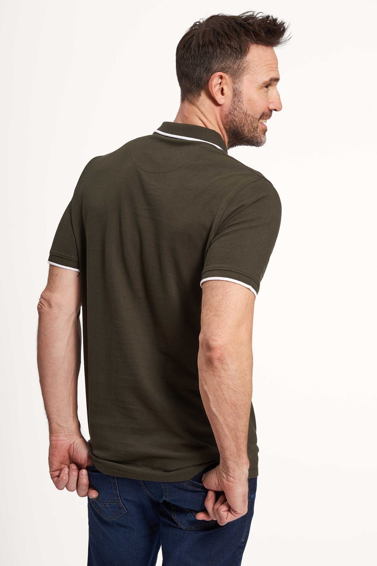 Polo T-Shirt 'Grenaa' - Hunter Green Two