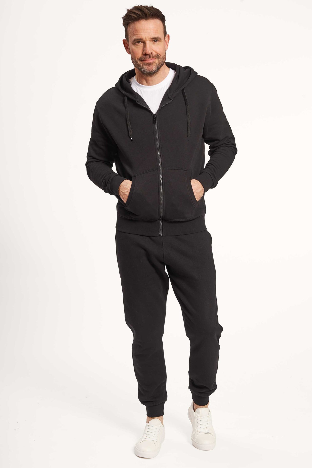 Sweat Cardigan 'Trige' - Black