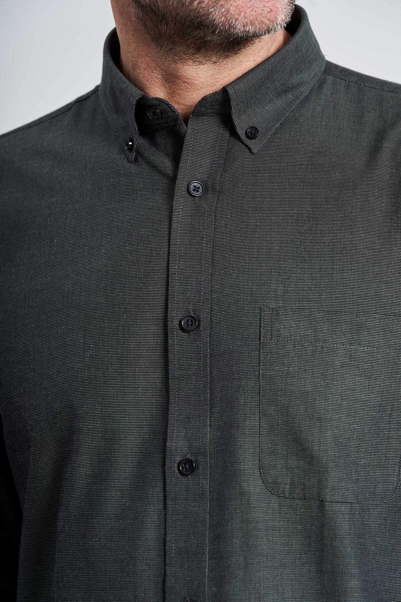 Fil-á-Fil Skjorte 'Arthur' - Olive/Black