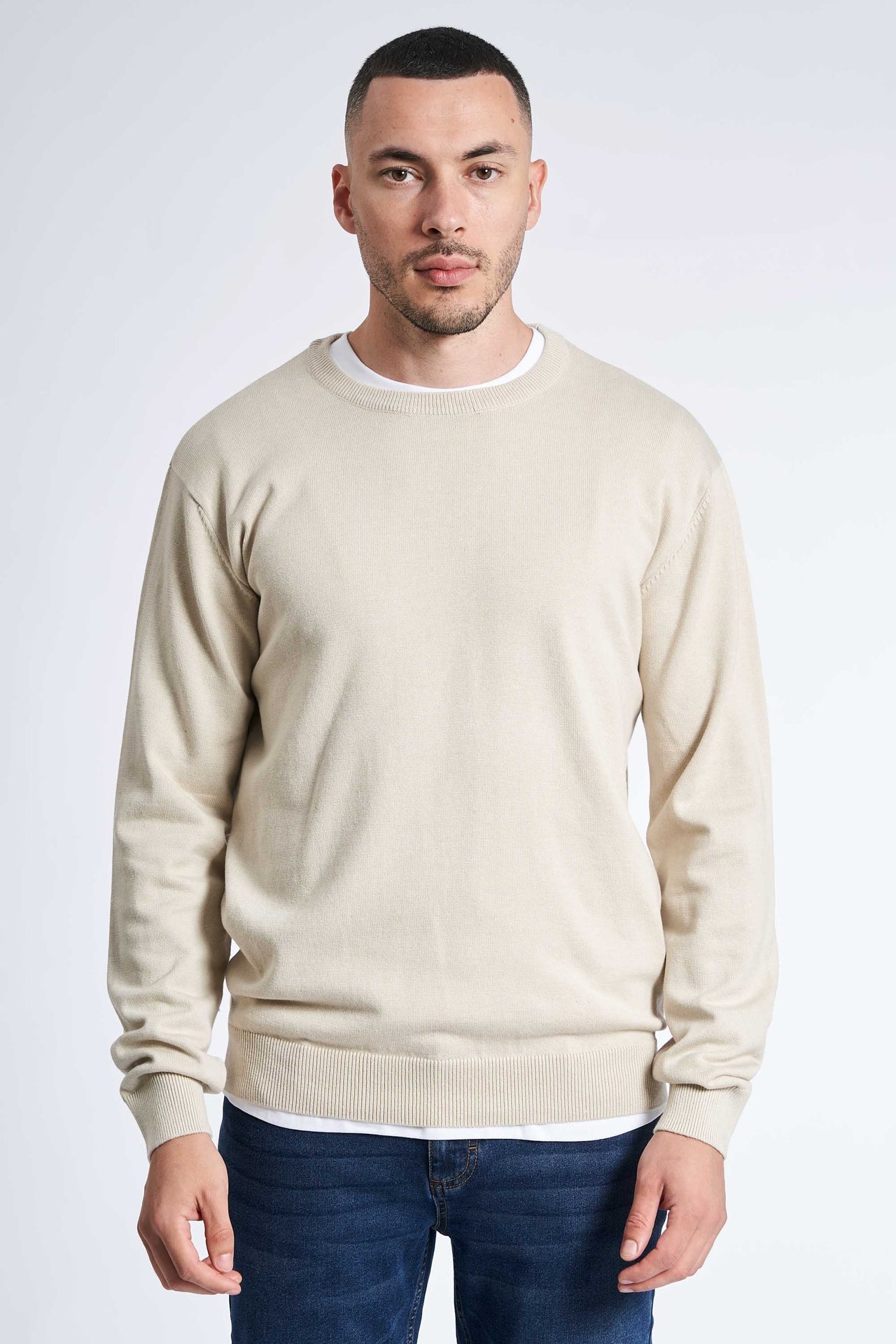 Strik Pullover 'Gentofte' - Sand Melange