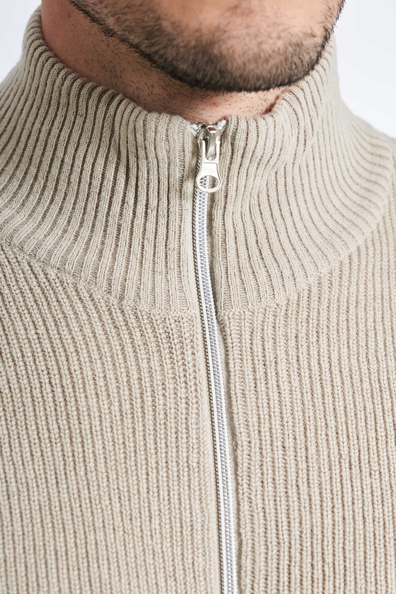 Cardigan Strik 'Hjallerup' - Sand Twist