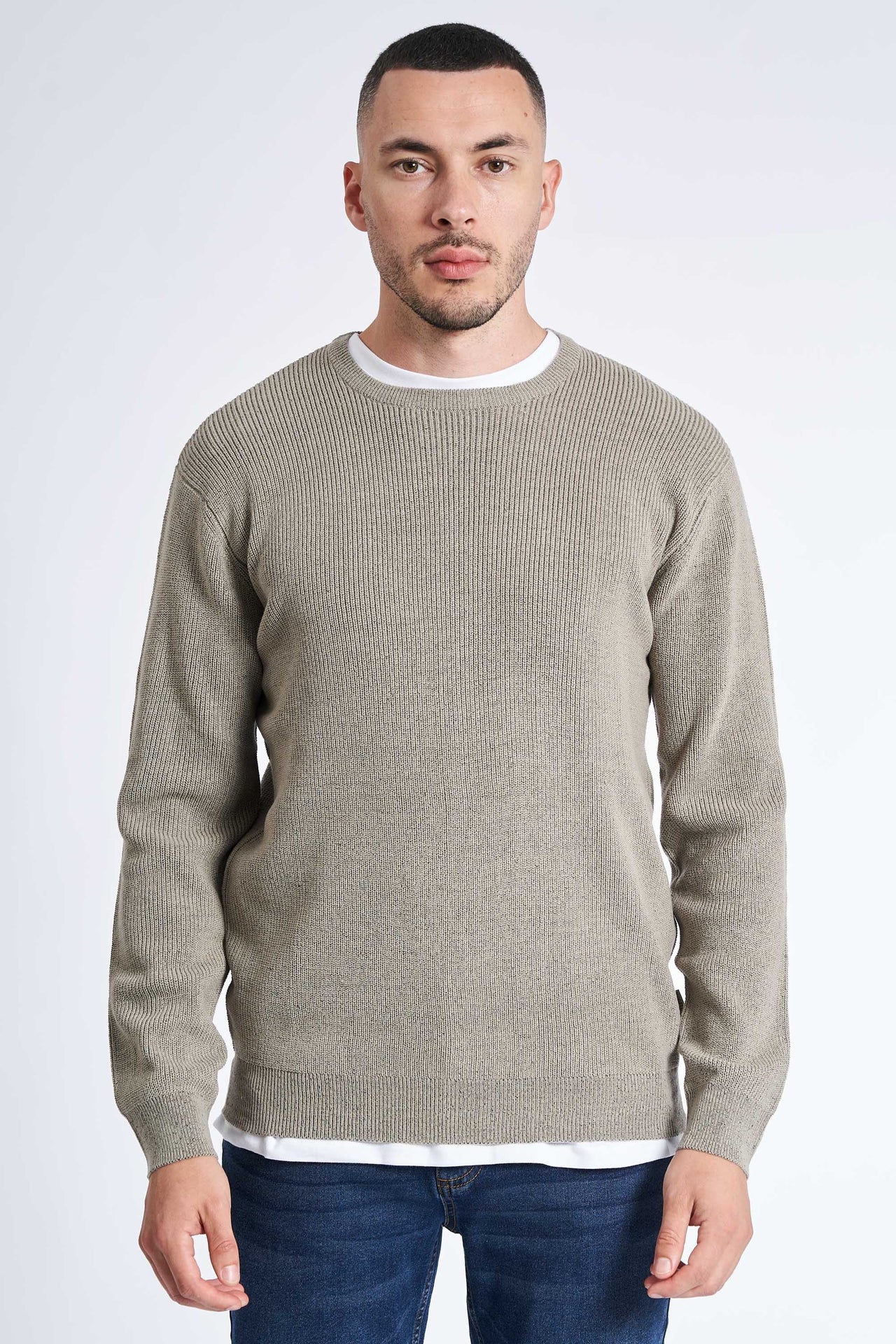 Ribstrik 'Hirtshals' - Grey Twist