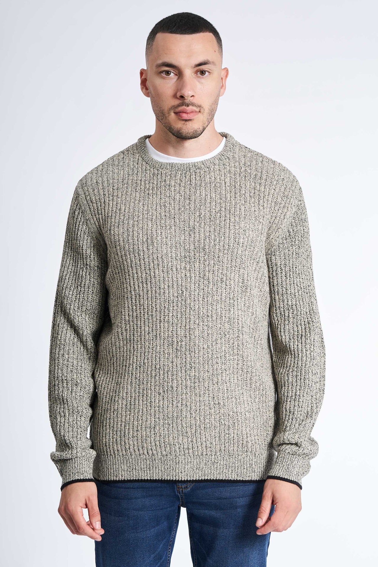 Ribstrik 'Toftelund' - Grey Twist