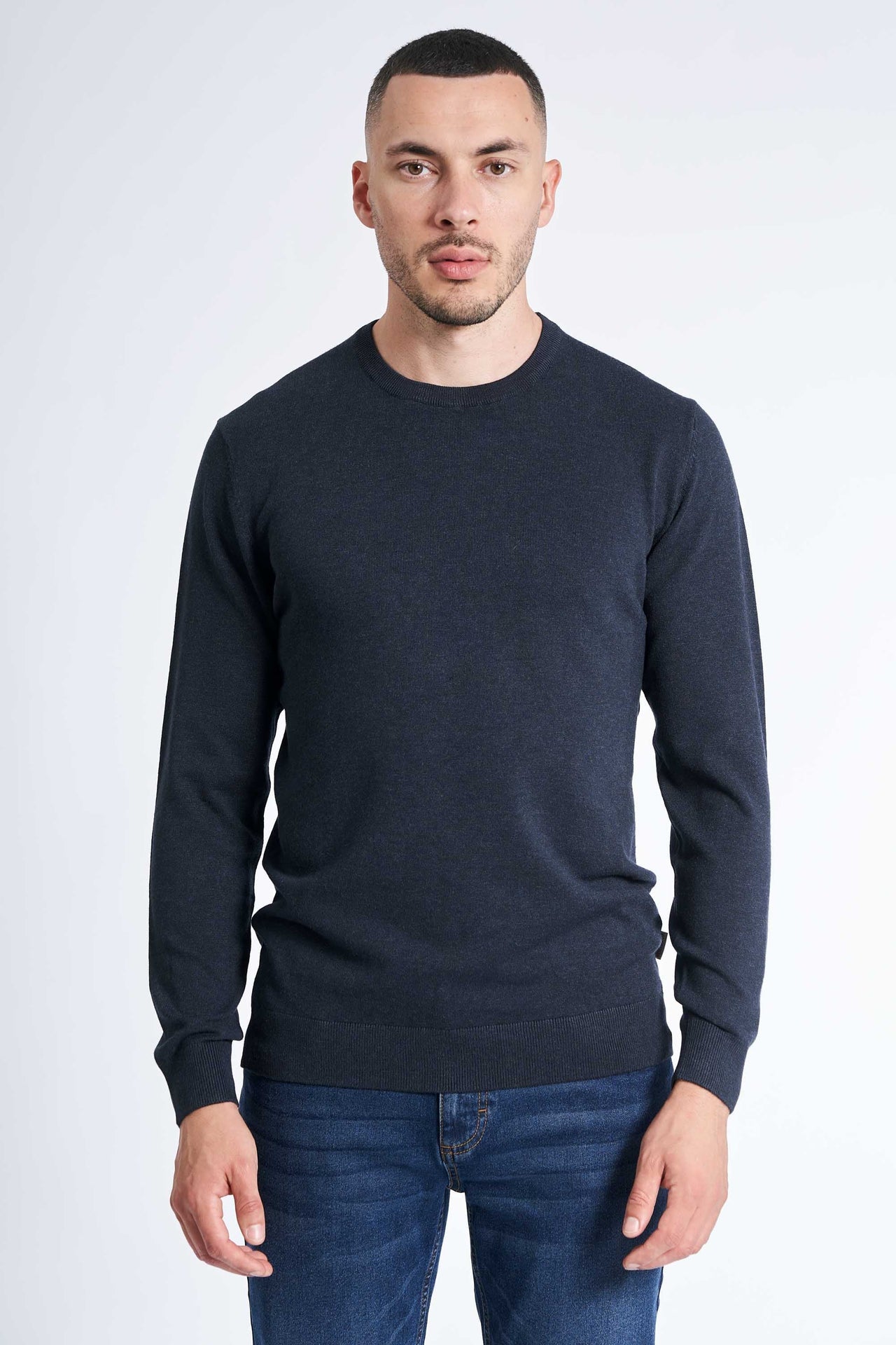 Pullover Strik 'Tjele' - Navy Melange