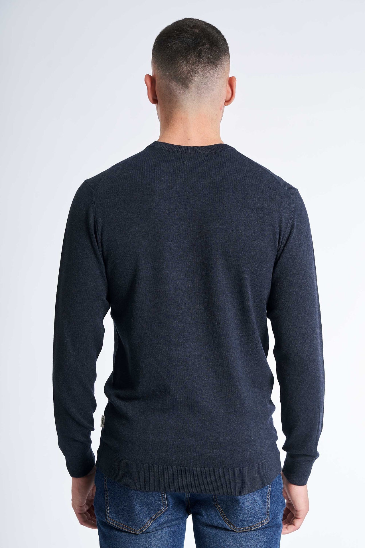 Pullover Strik 'Tjele' - Navy Melange