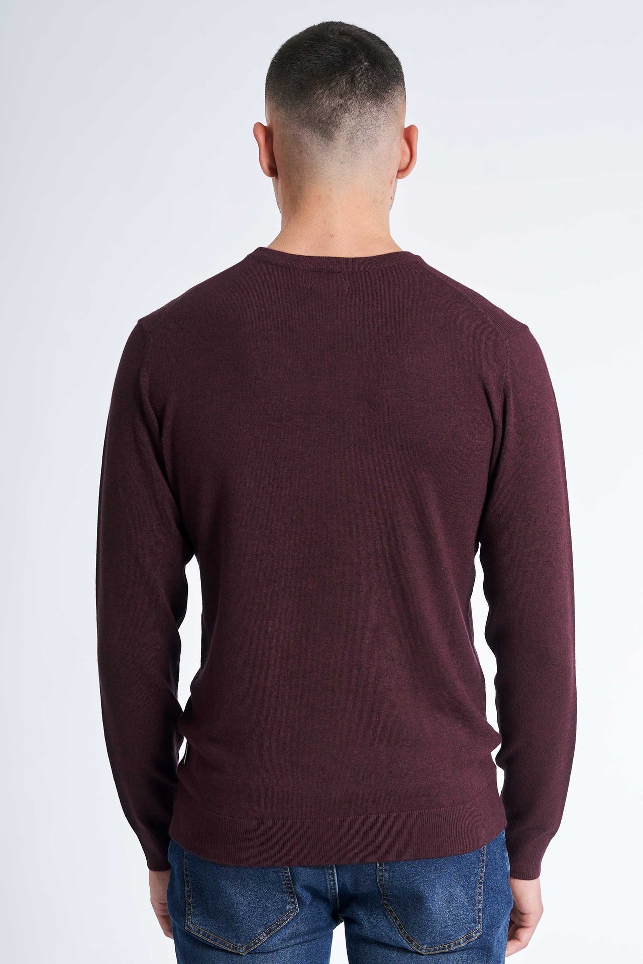 Pullover Strik 'Tjele' - Deep Wine Melange