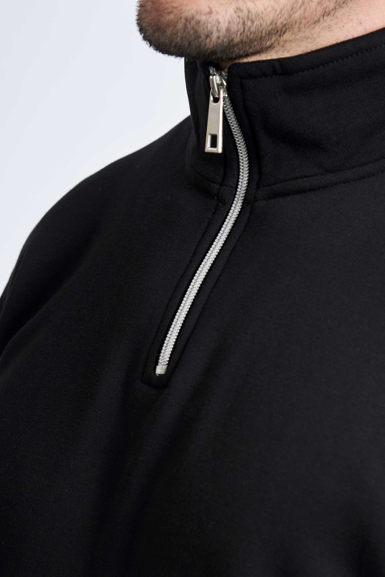 Sweat Half Zip 'Aarup' - Black