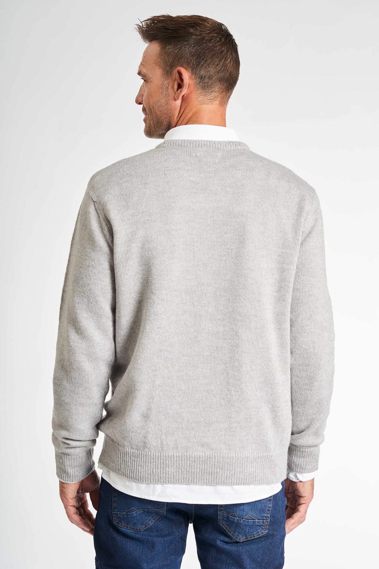 Strik m. Uld 'Langaa' - Grey Melange