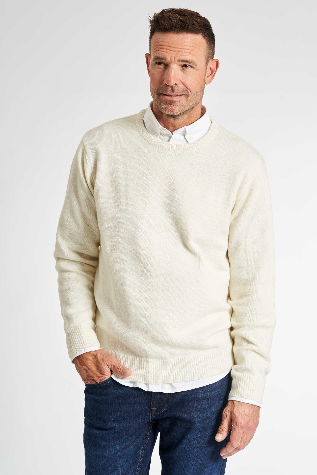 Strik m. Uld 'Langaa' - Whitecap Gray Melange