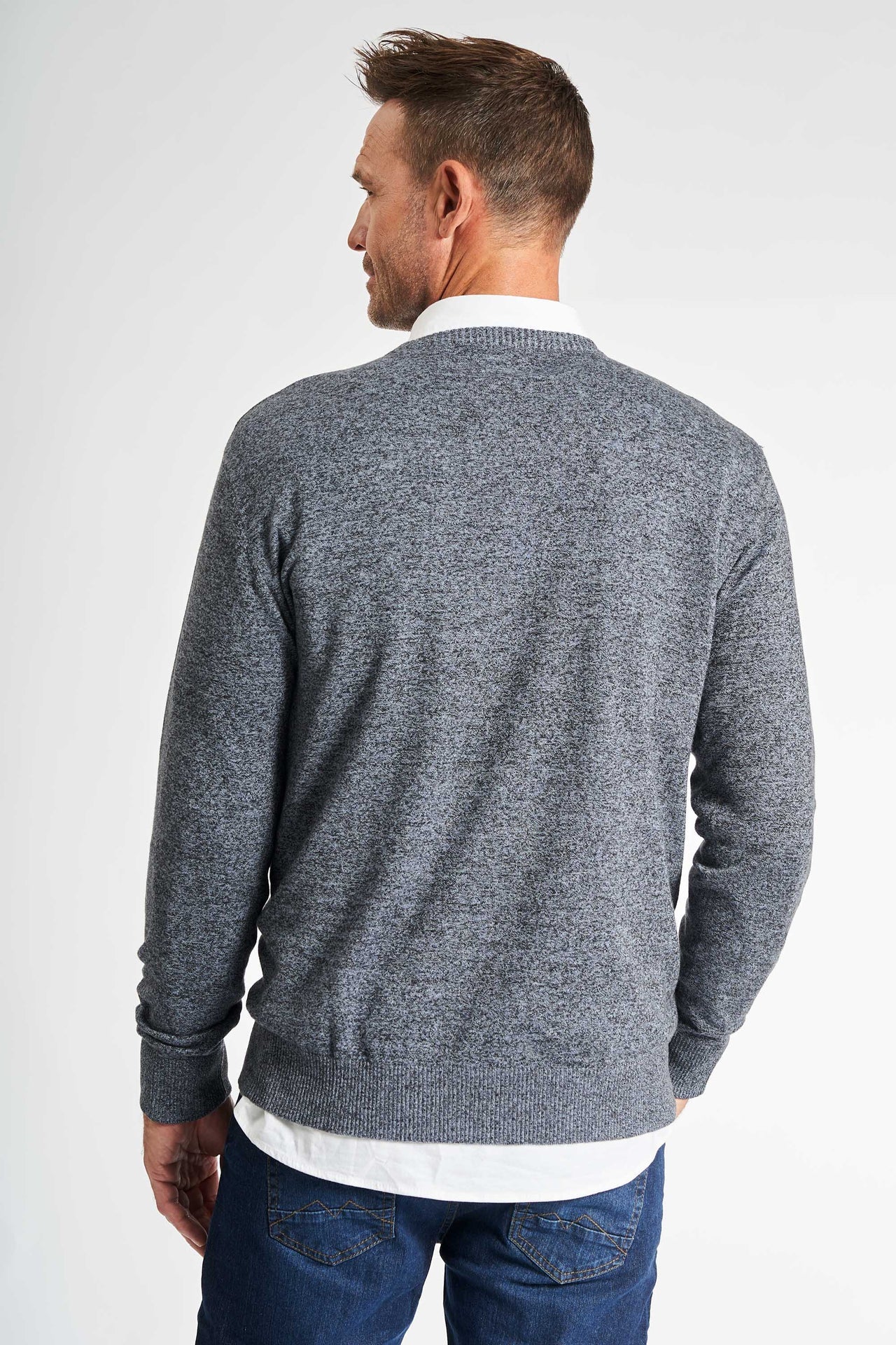 Half Zip Strik 'Kalle' - Navy/Black Twist