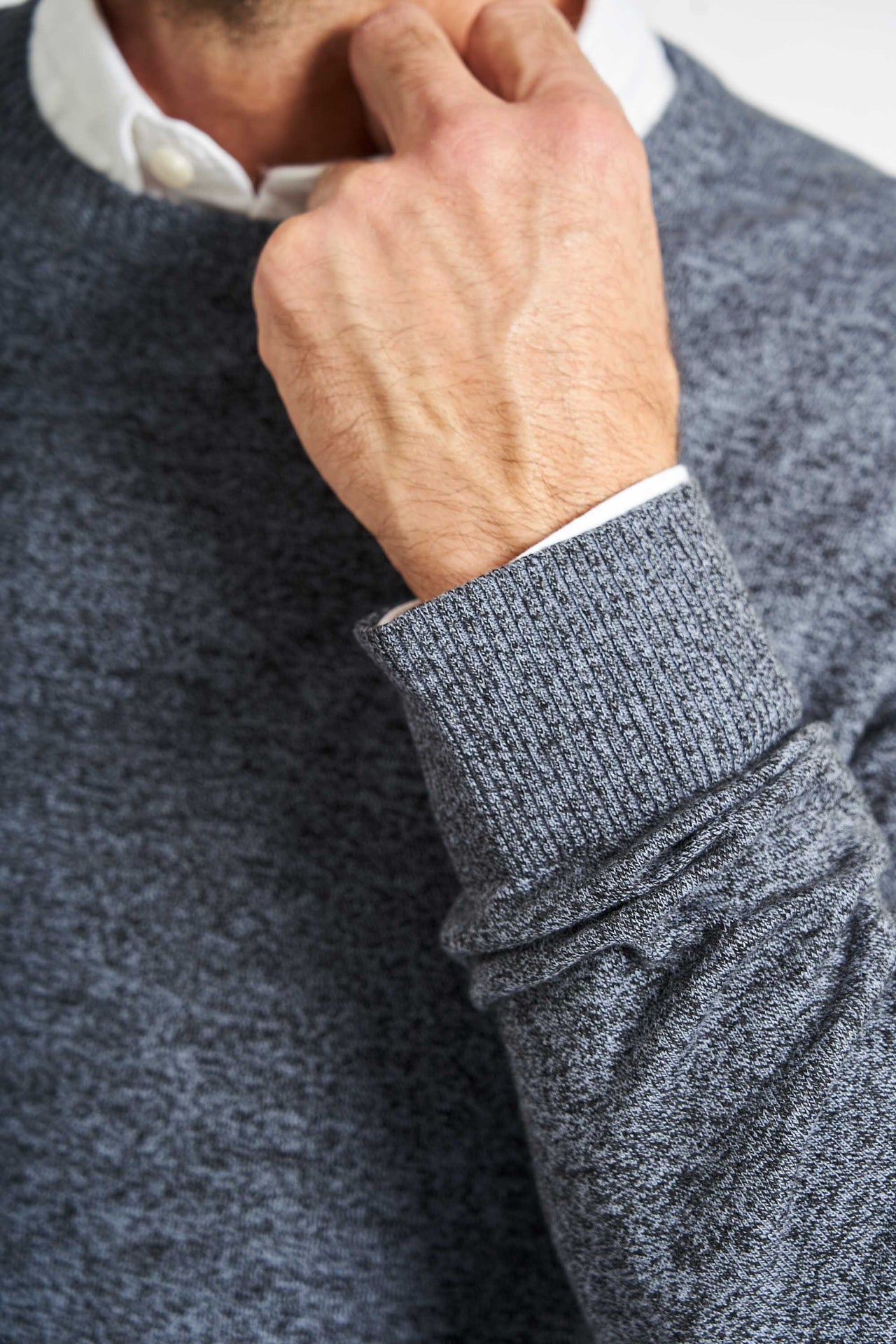 Half Zip Strik 'Kalle' - Navy/Black Twist