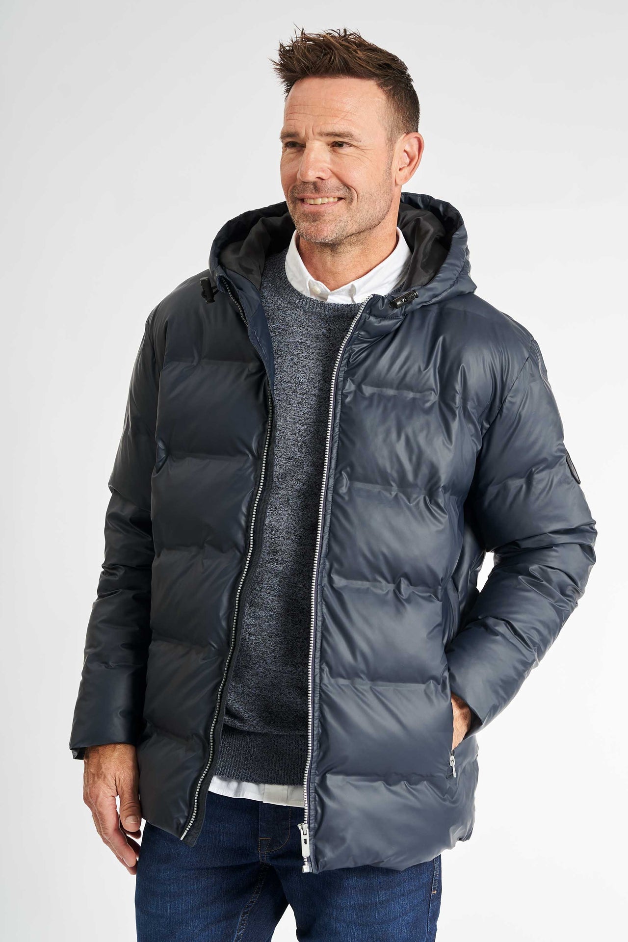 Half Zip Strik 'Kalle' - Navy/Black Twist