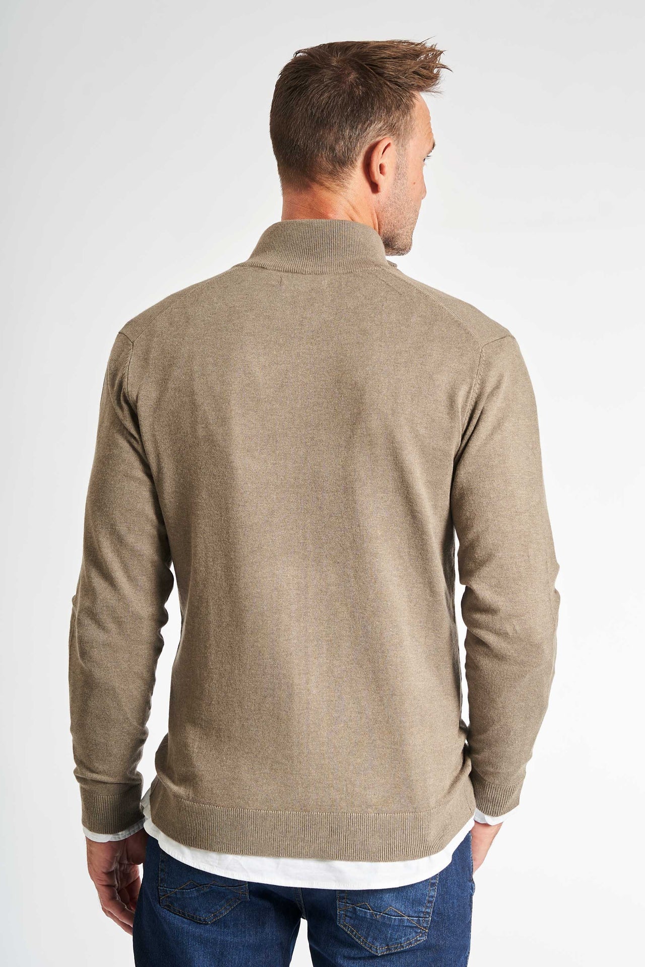 Cardigan Strik 'Gandrup' - Dark Sand Melange