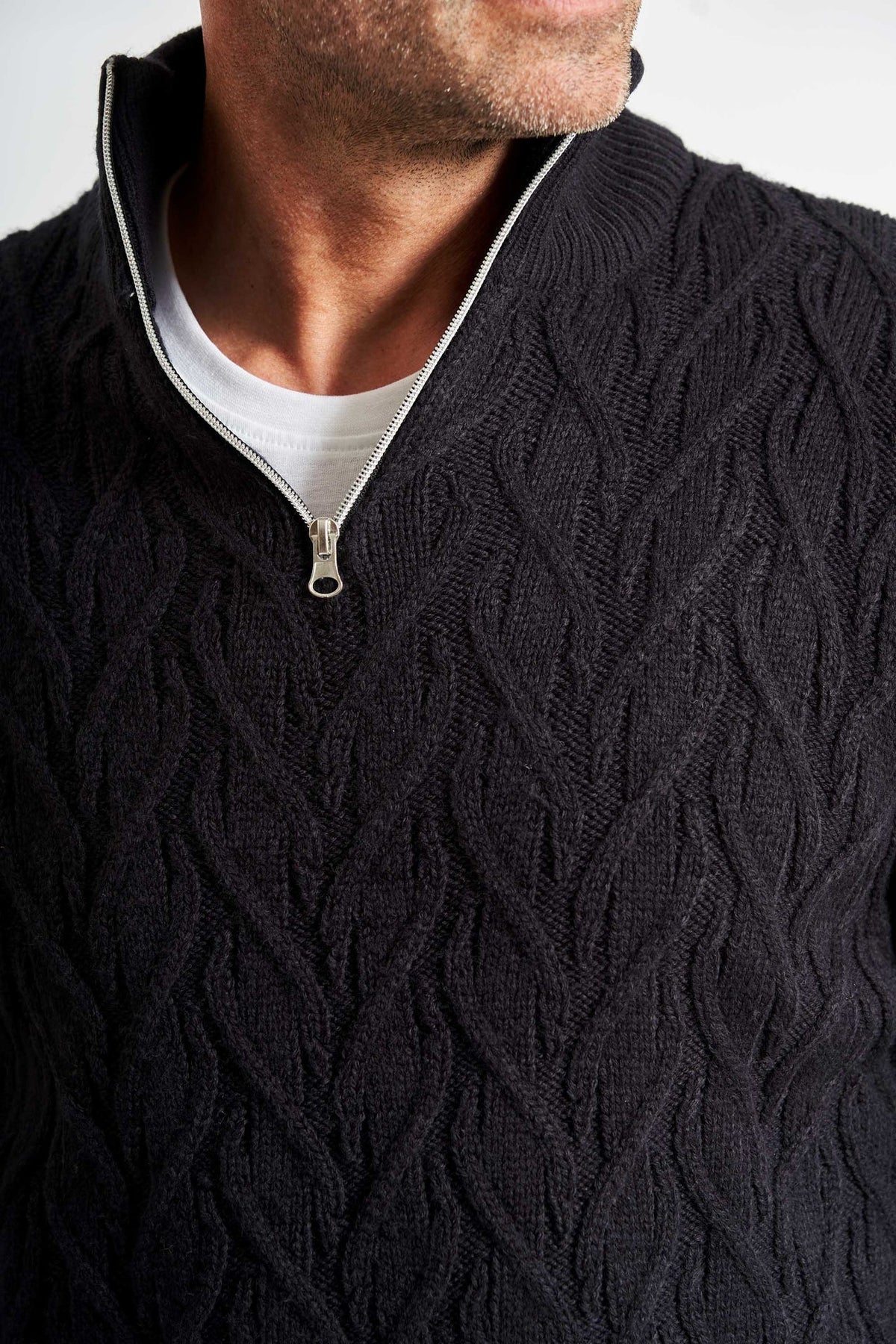 Half Zip Kabelstrik 'Liseleje' - Dark Navy