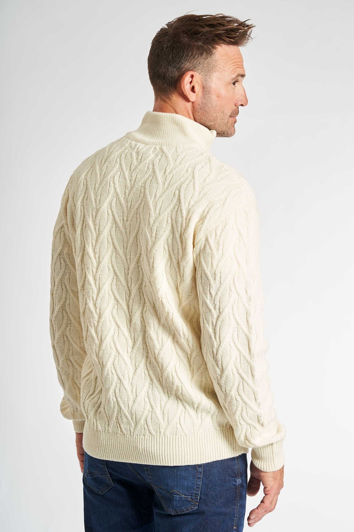 Half Zip Kabelstrik 'Liseleje' - Cloud Dancer