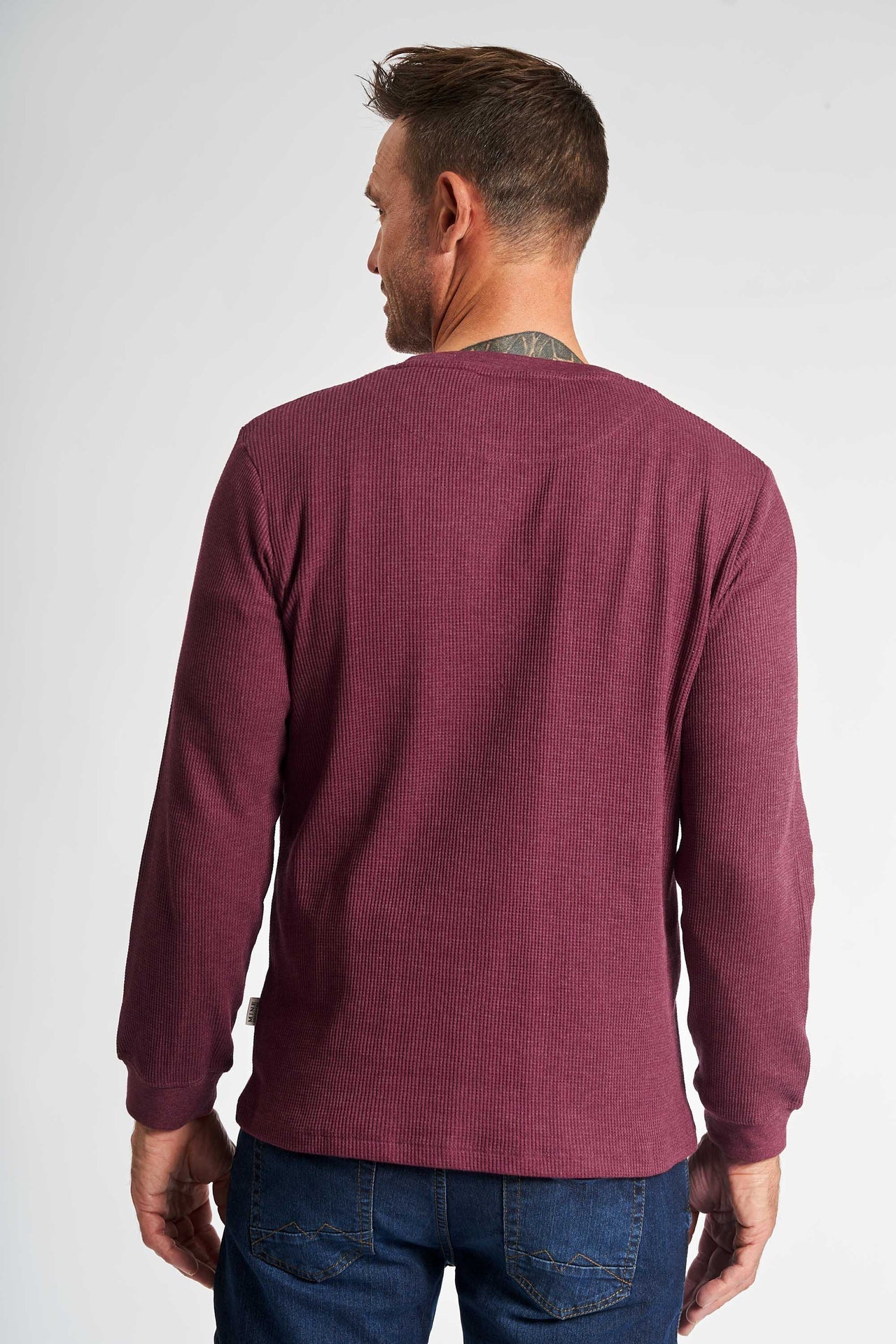 Vaffel Sweat 'Asnaes' - Deep Wine Melange