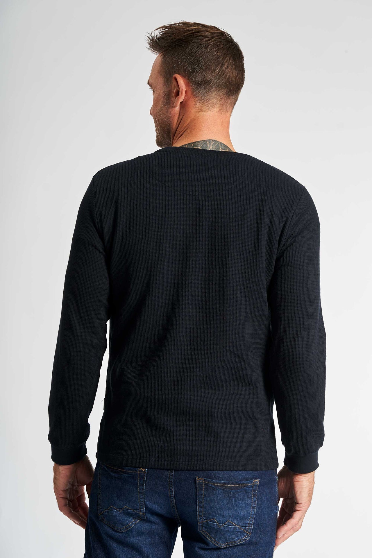 Vaffel Sweat 'Asnaes' - Dark Navy