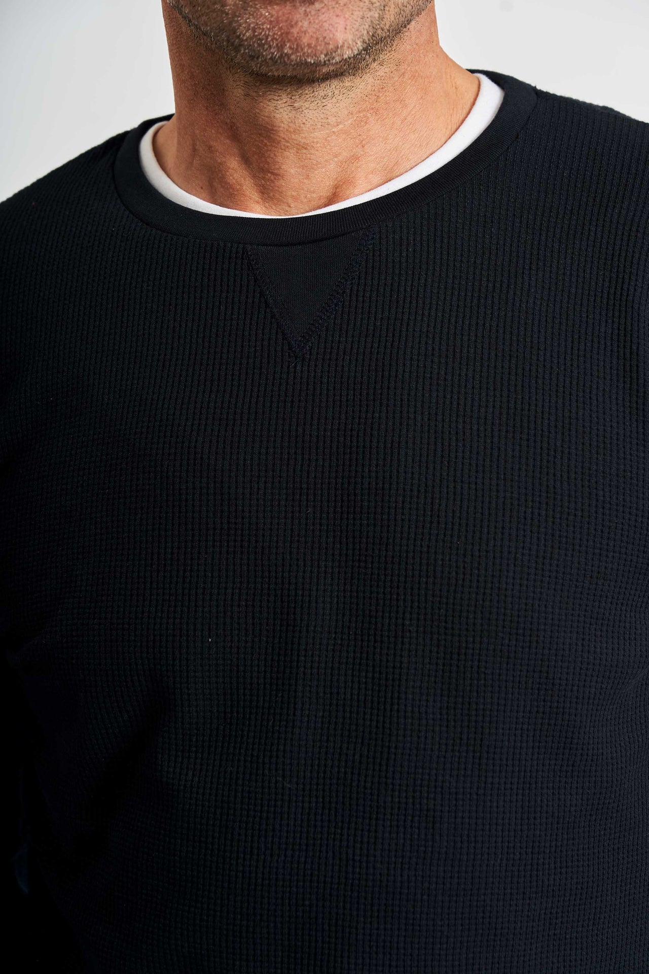 Vaffel Sweat 'Asnaes' - Dark Navy