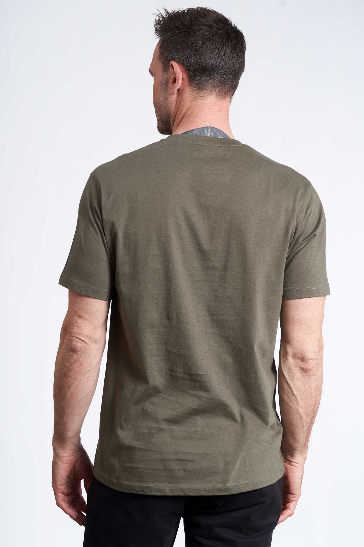 V'Neck T-shirt 'Haarby' - Army