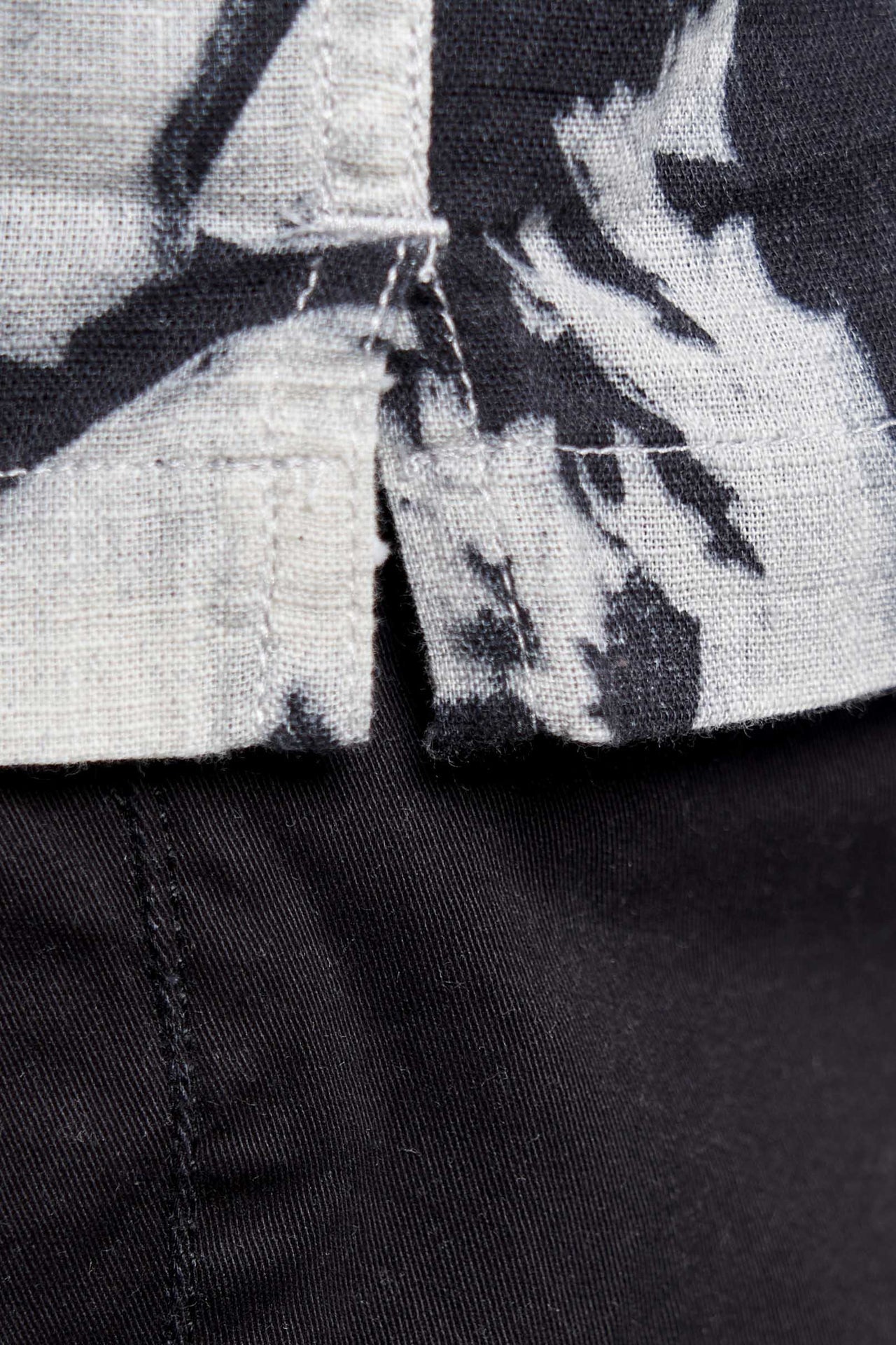 K/æ Skjorte 'Rasmus' - Black/Off White - AOP