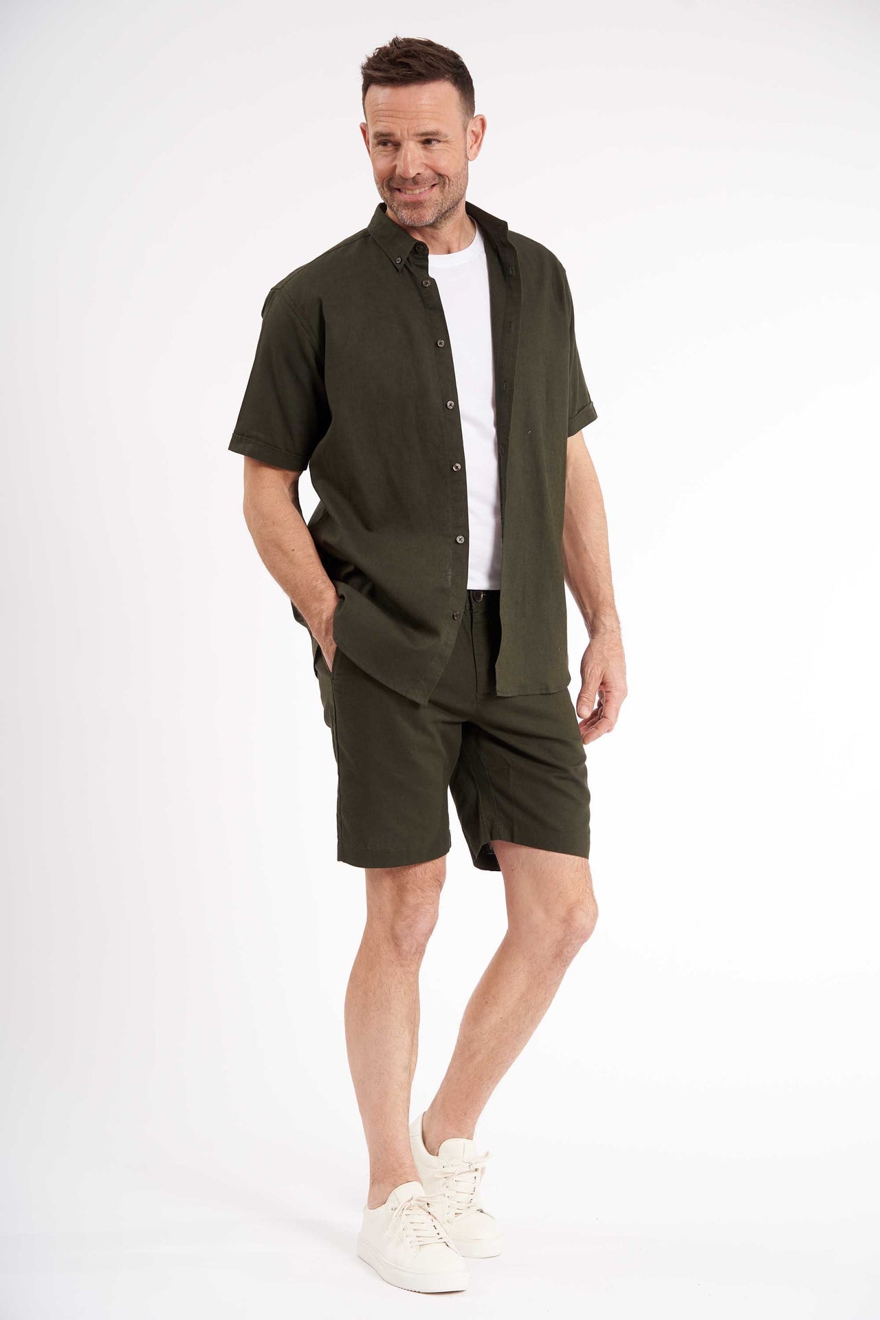 Shorts Hørmix 'Sigurd' - Dark Green