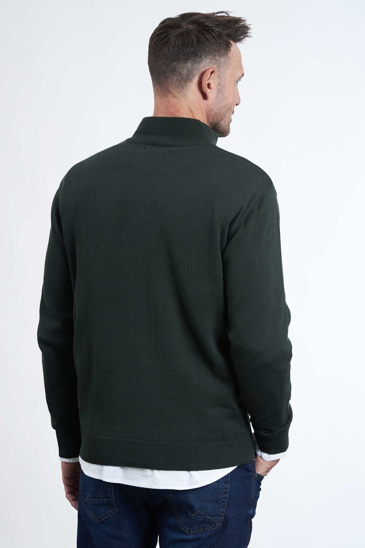Half Zip Strik 'Havndal' - Hunter Green