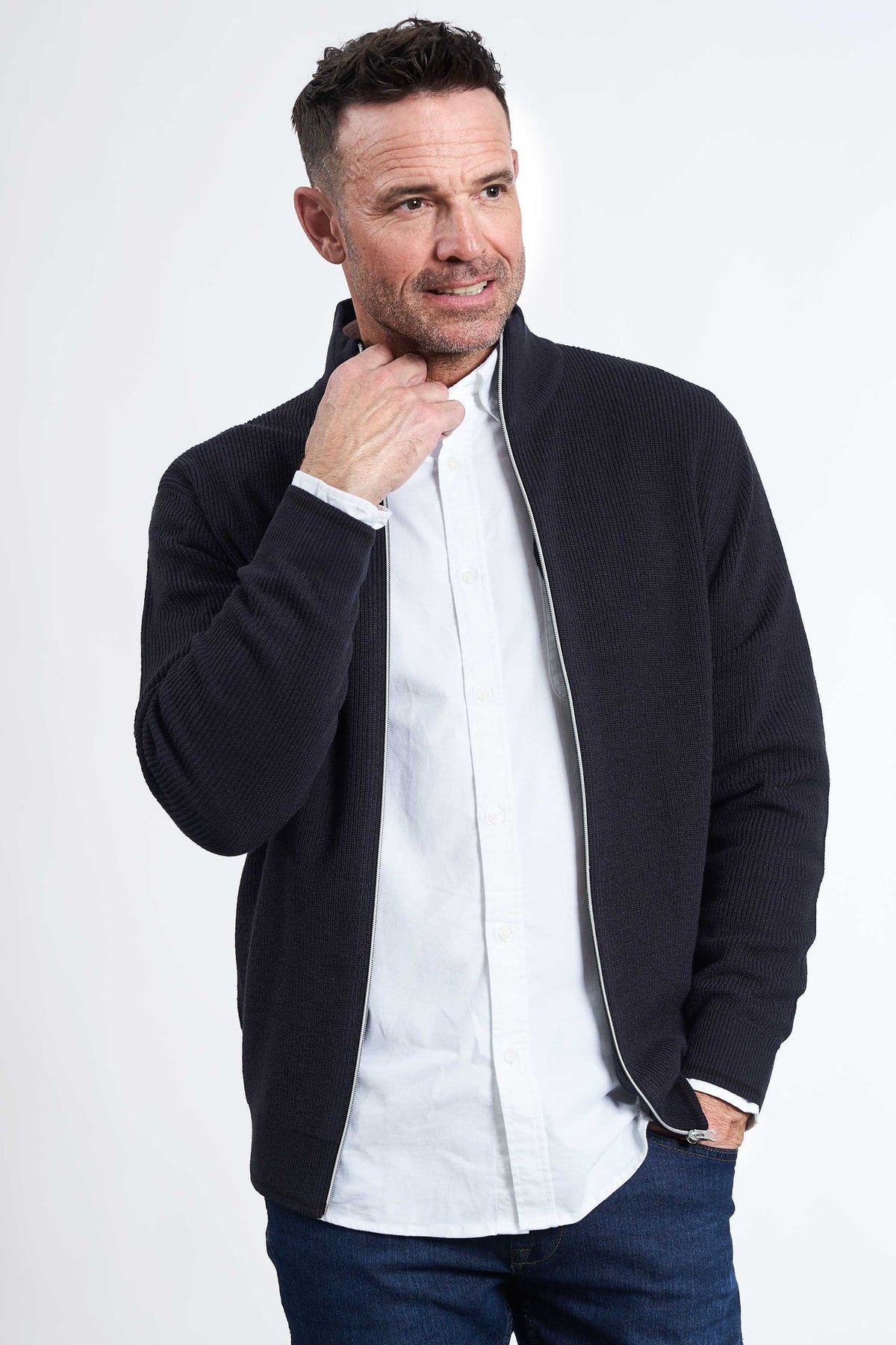 Strik Cardigan 'Hellum' - Dark Navy