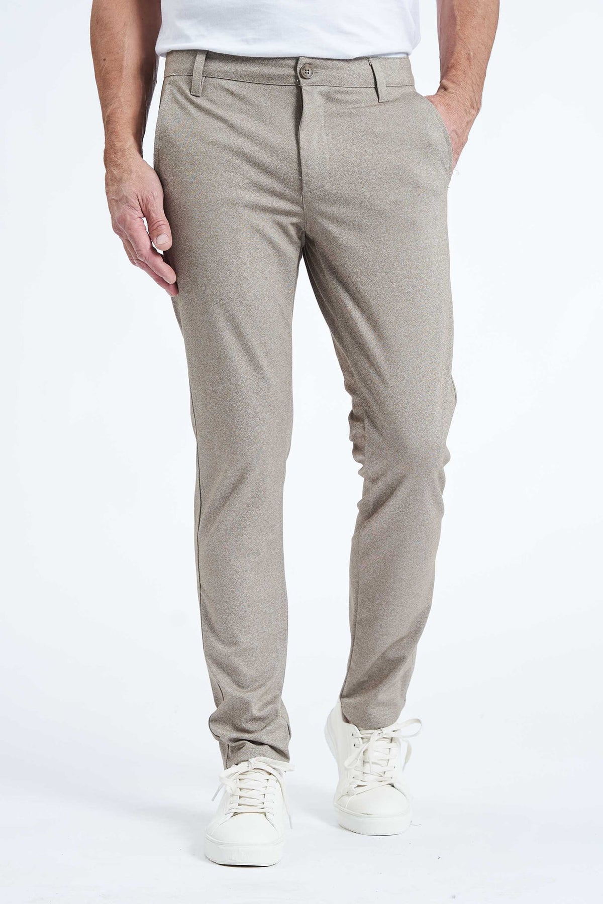 Performance Pants 'Arden' - Beige Melange