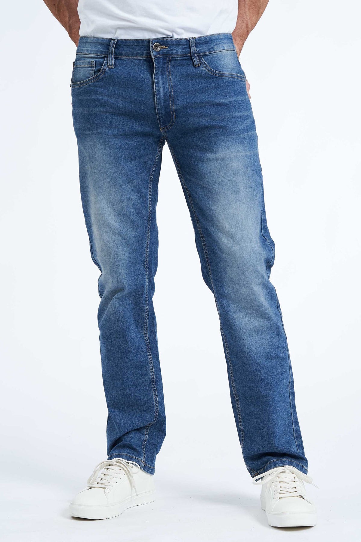 Stretch Jeans 'Hundested' - Used Blue Denim