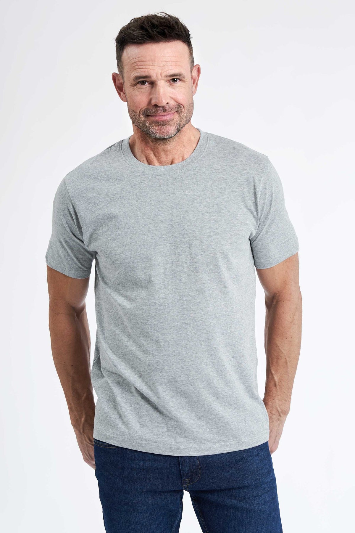 Basic T-shirt 'Fr. Havn' - Grey Melange