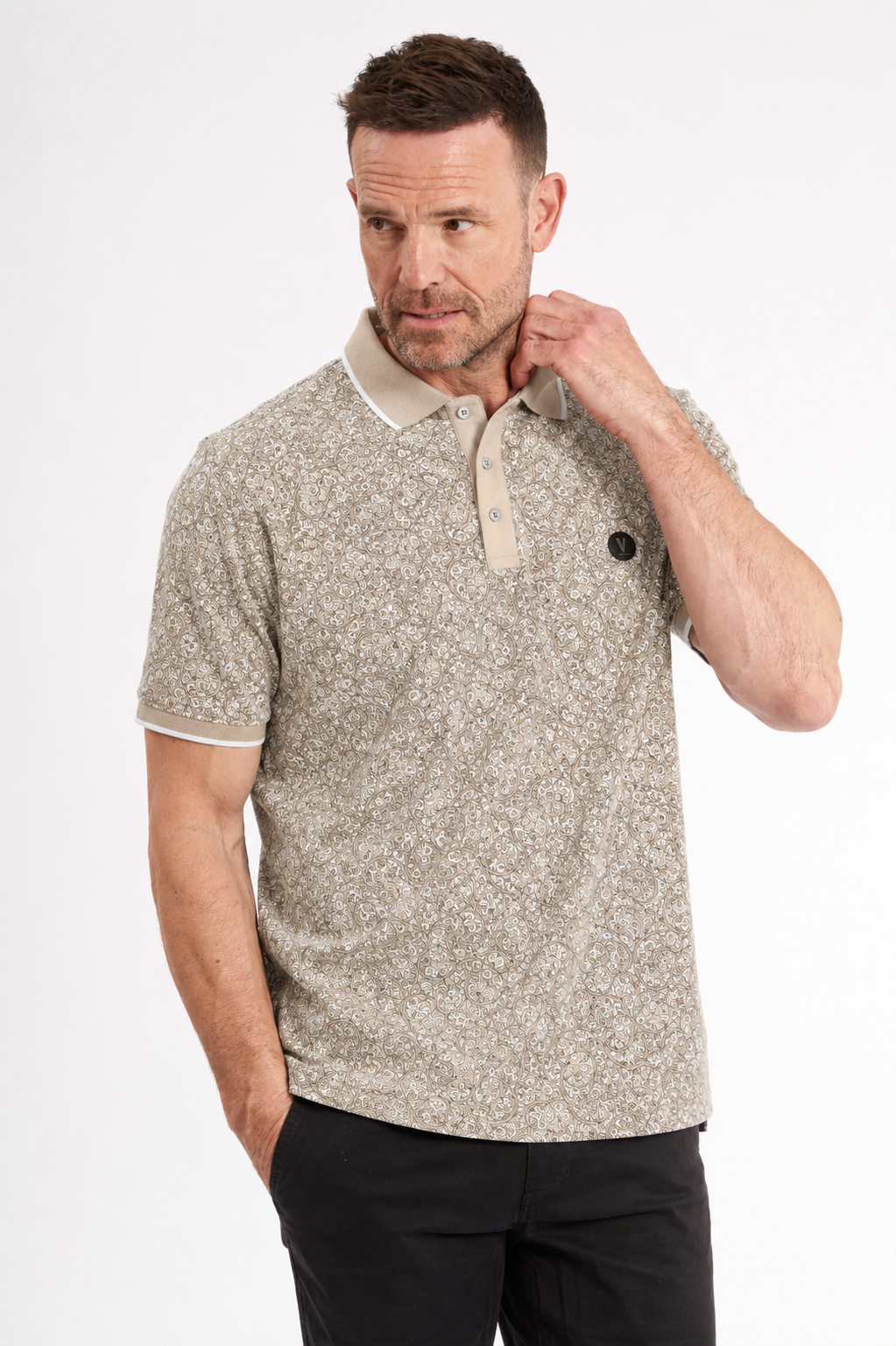 Polo 'Bording' - AOP 1-1