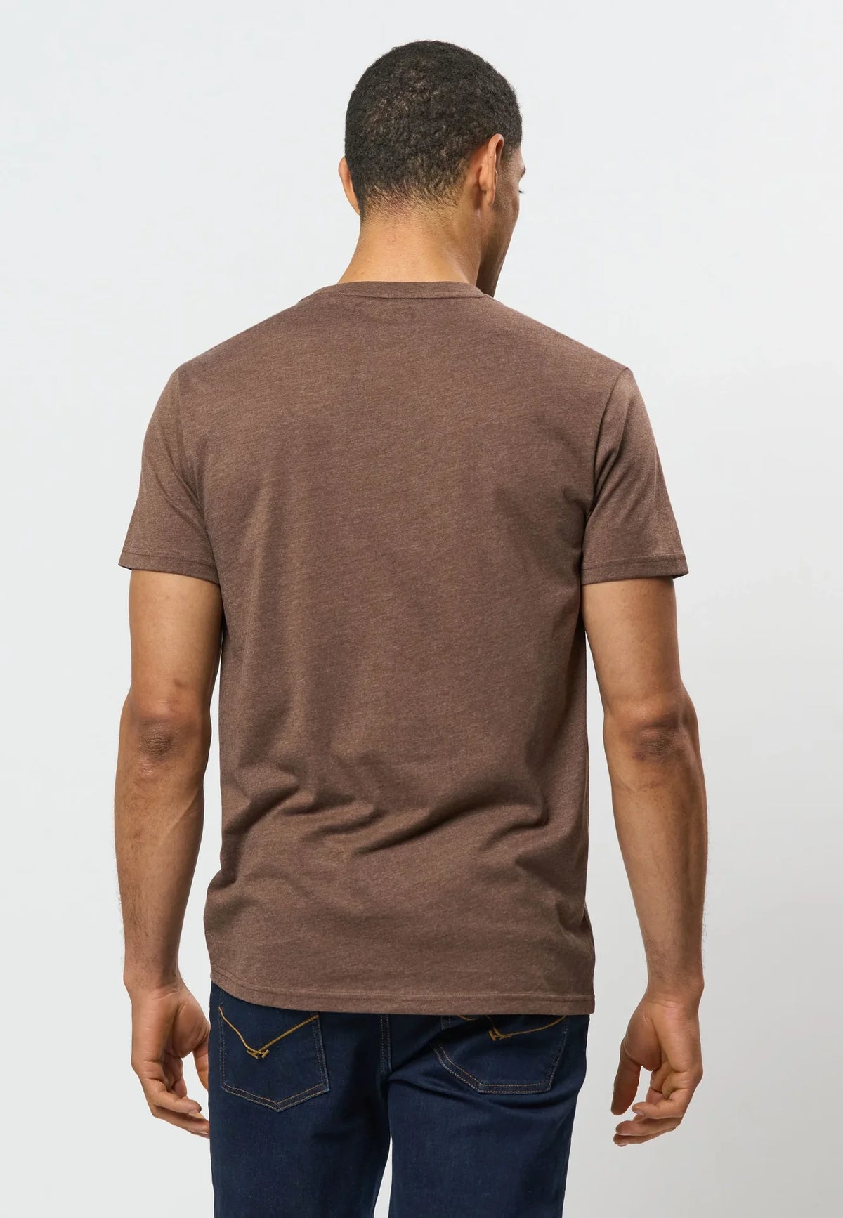 Logo T-Shirt 'Arjun' - Chestnut Melange