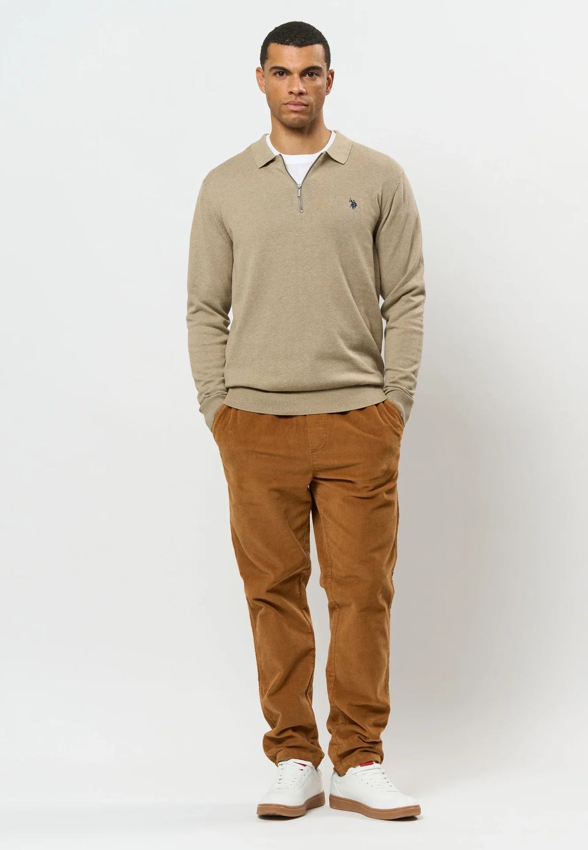 Polo Knit 'Sanka' - Crockery Melange