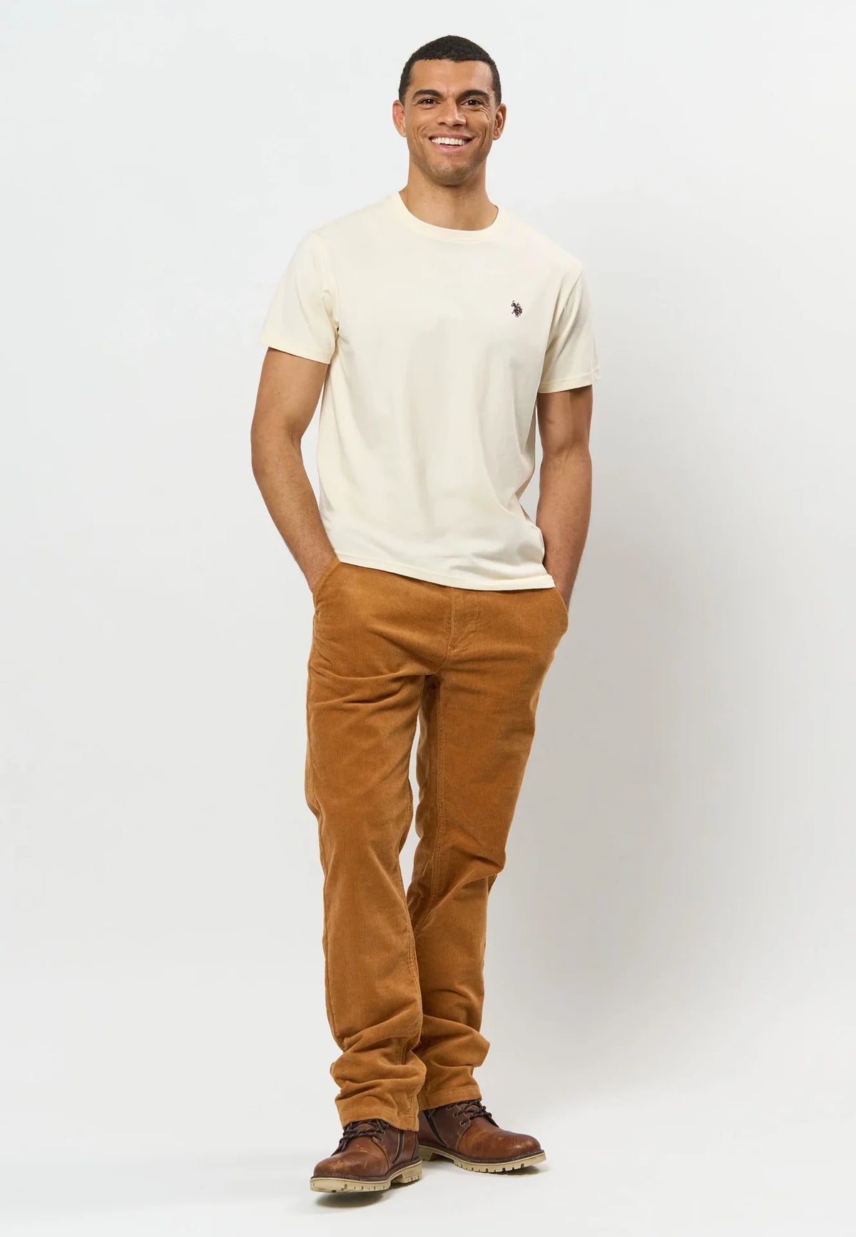 Logo T-Shirt 'Arjun' - Whitecap Gray