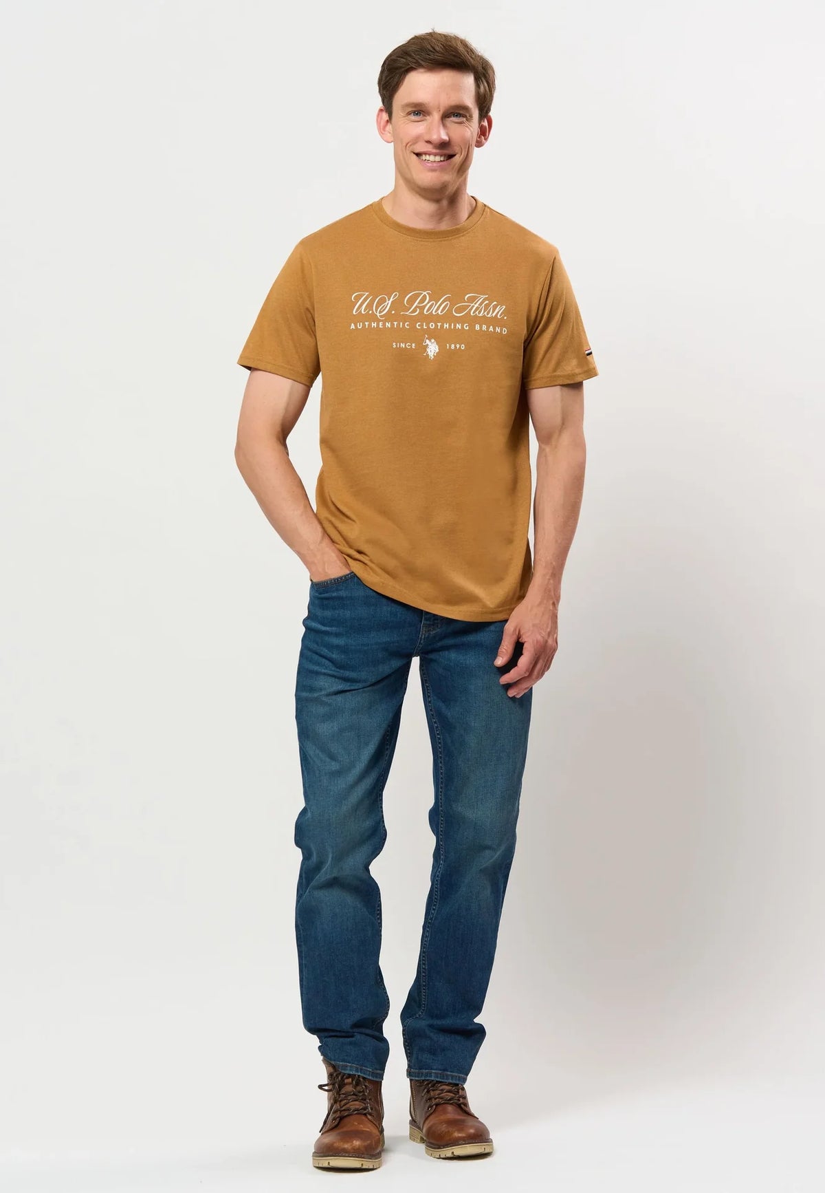 T-Shirt 'Dag' - Brown Sugar