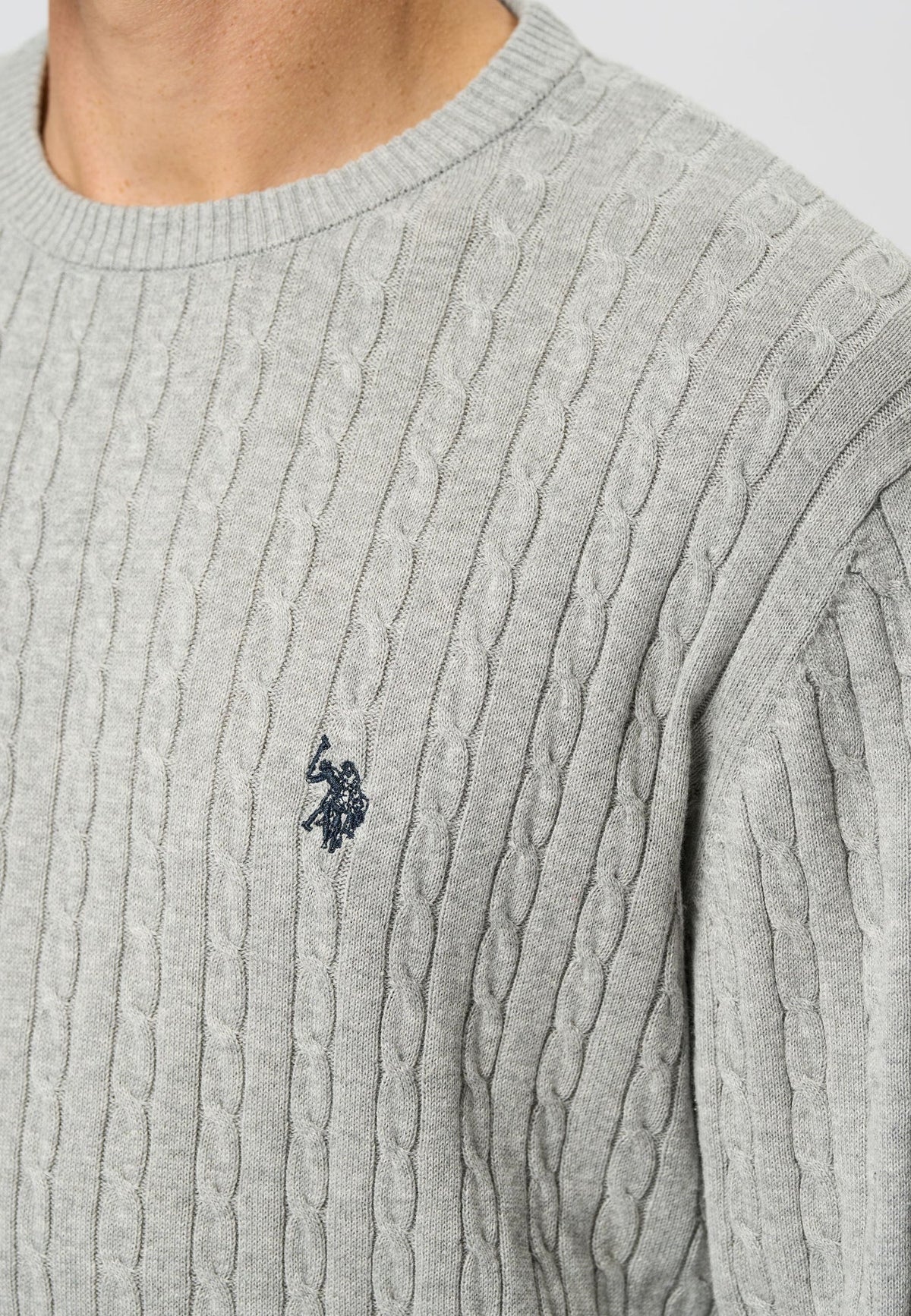 Kabel Strik 'Mads' - Grey Melange