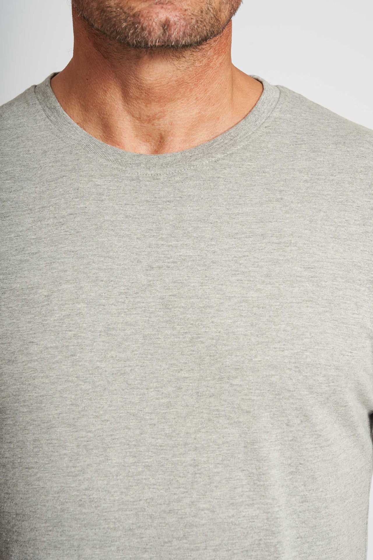 Basic T-shirt 'Fr. Havn' - Grey Melange