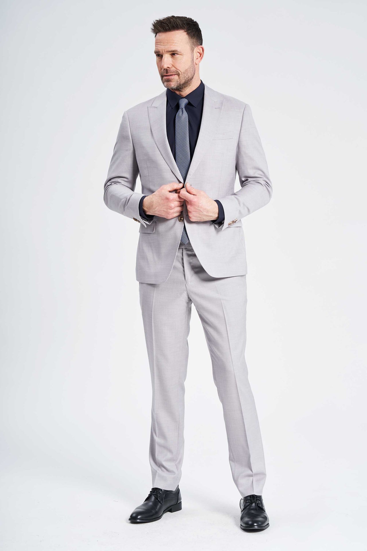 Falbe Jakkesæt 'Slim-Fit' - Light Gray