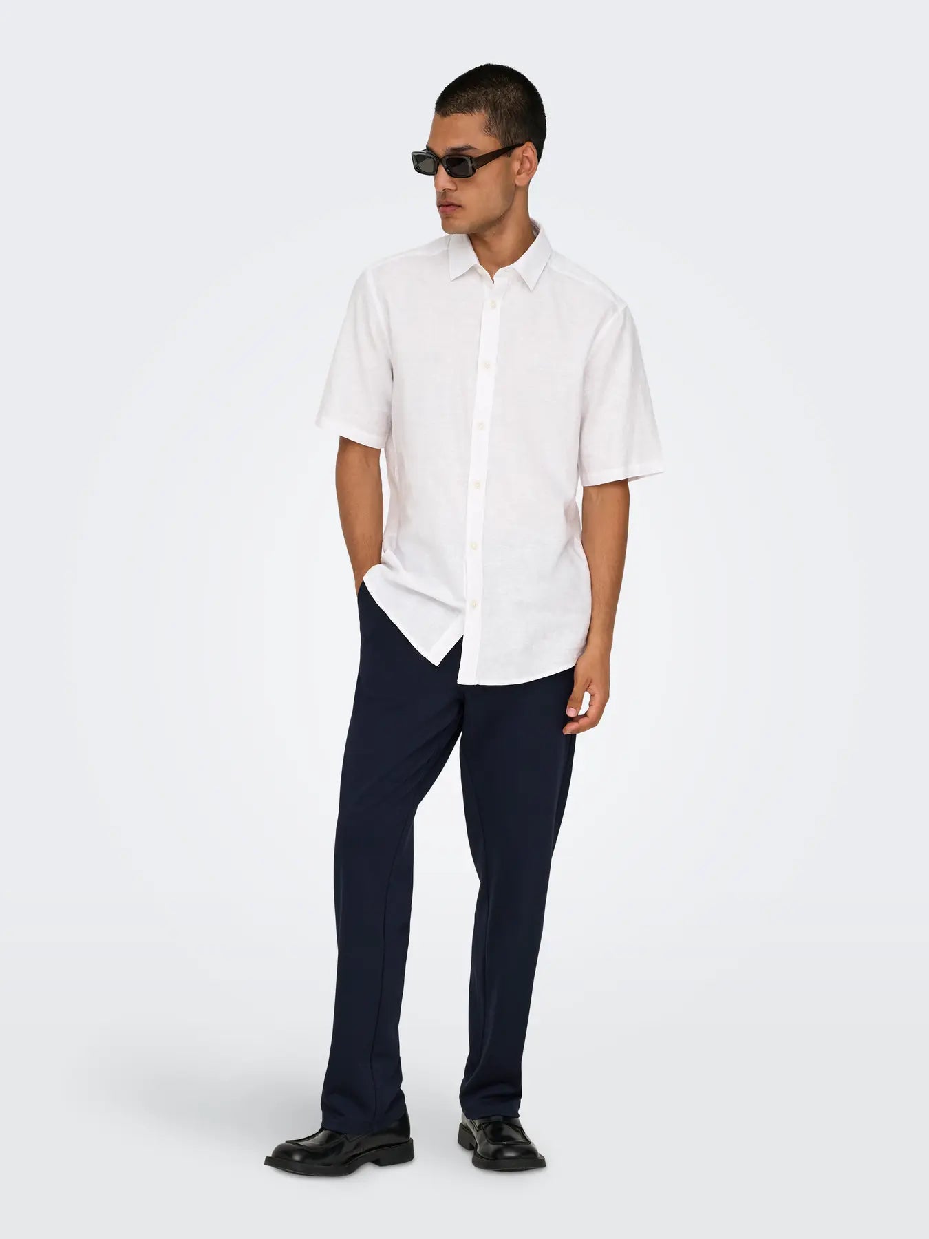 'Onsmark' Regular fit Chinobukser - Night Sky