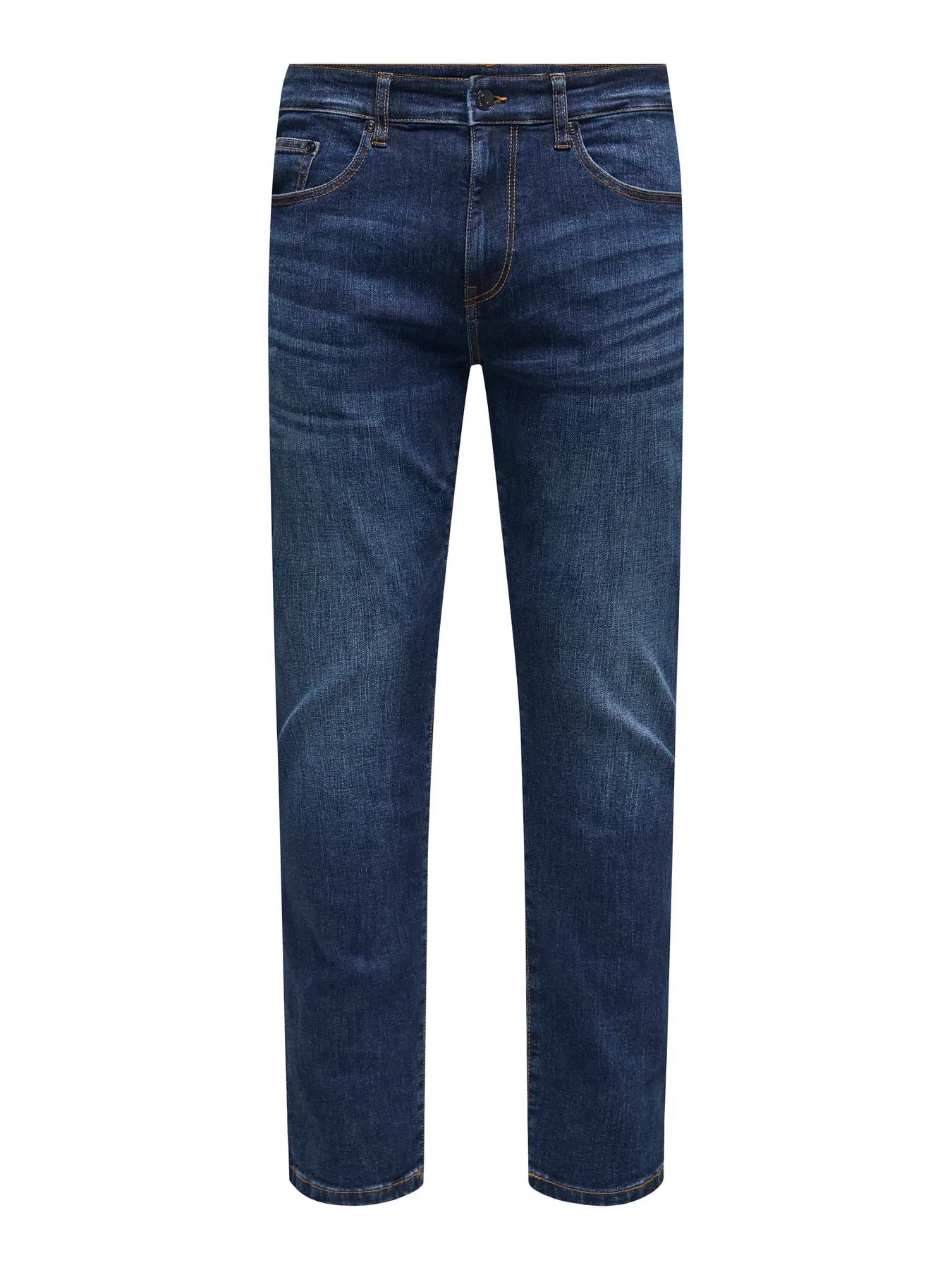 'Onsweft' Mellemhøj talje Regular fit Jeans - Dark Blue Denim