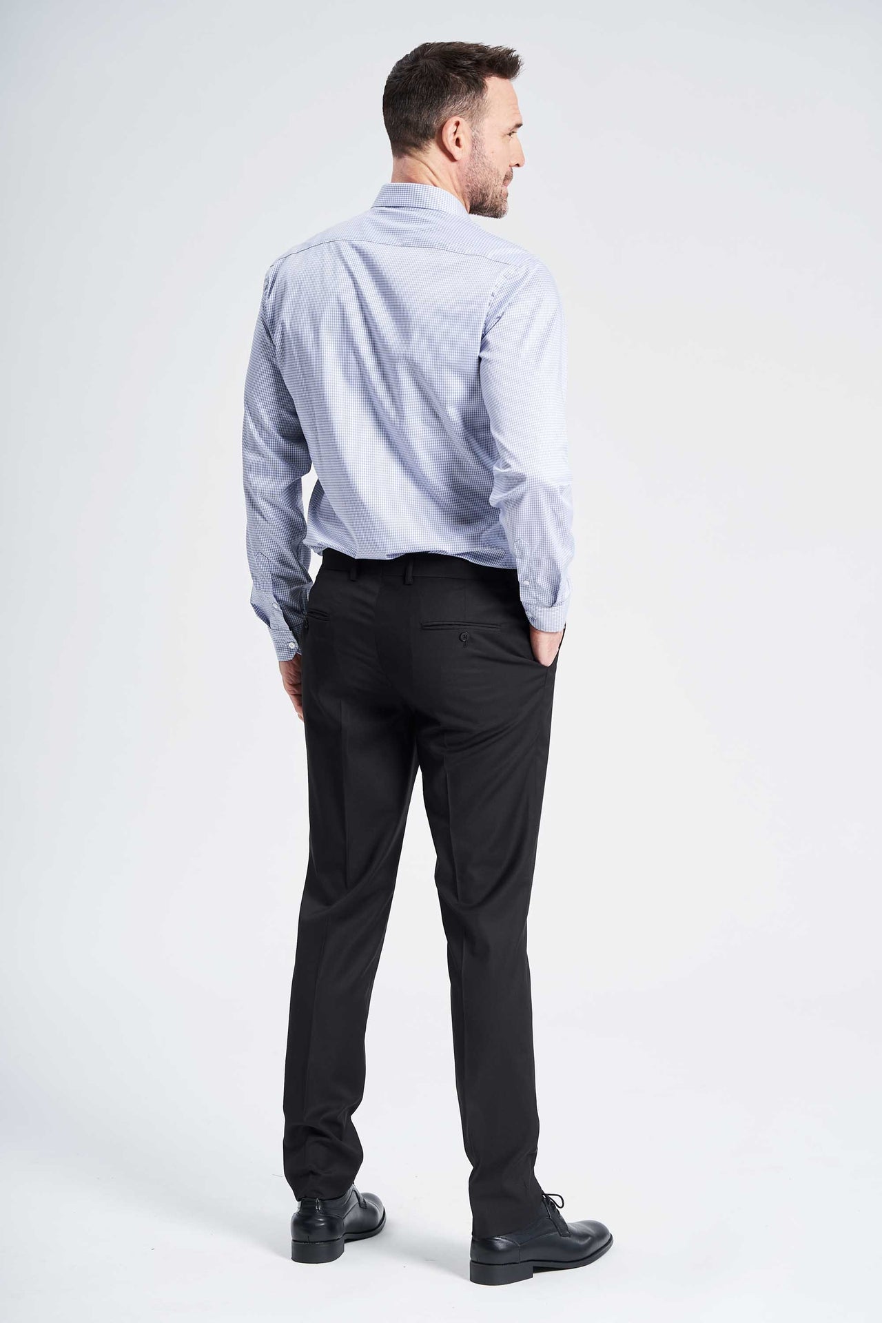 Strygefri Skjorte 'Andreas' - Blue Check